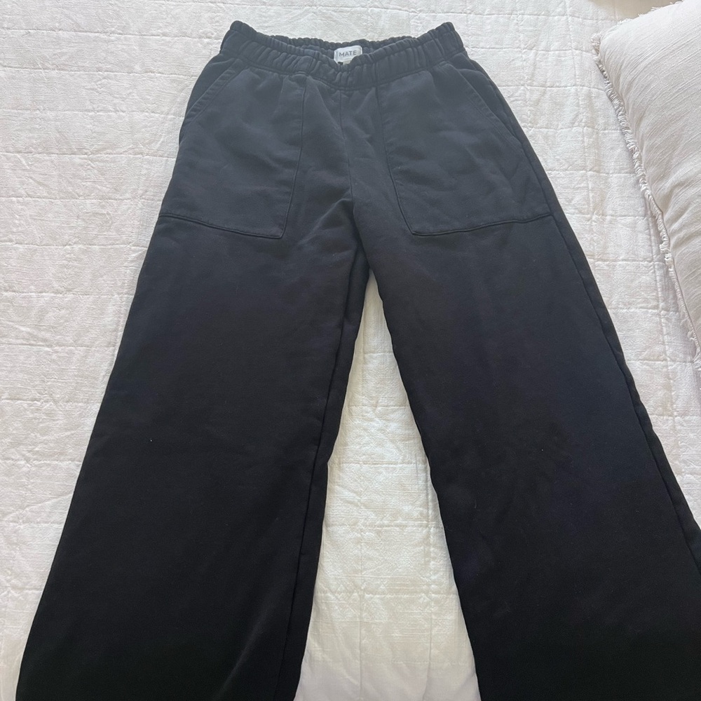 Mate the Label Wide Leg Fleece Sweat Pants